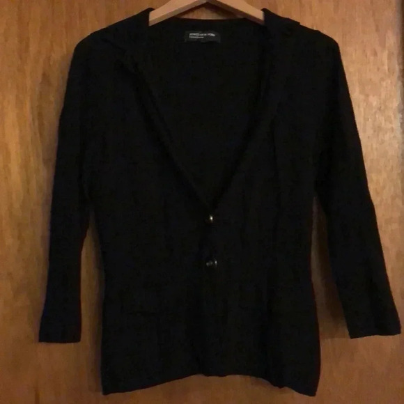 𝅺jones NY black sweater cardigan with gold buttons - Picture 1 of 5